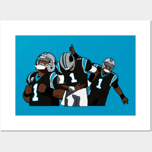 Cam Newton Touchdown Celebrations Carolina Panthers NFL Posters and Art